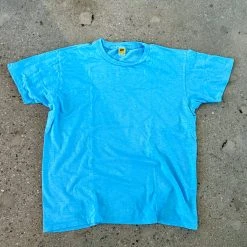 Velva Sheen Rain Bright Blue Rolled T-Shirt