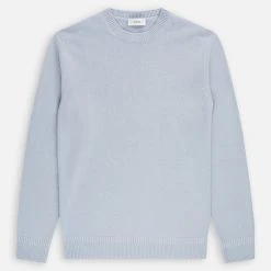 Closed Blue Periwinkle Organic Cashmere Crewneck Sweater