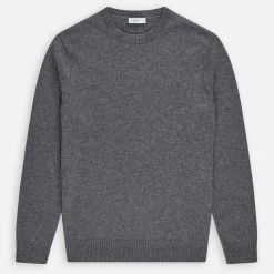 Closed Dark Grey Organic Cashmere Crewneck Sweater