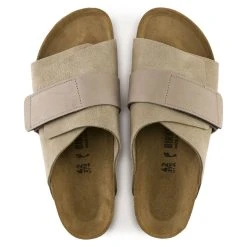 Birkenstock Taupe Kyoto Nubuck Leather Suede Leather