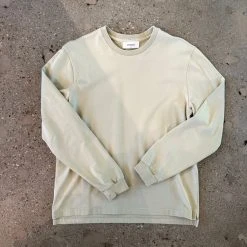 Unfeigned Beige Tidal Foam Long Sleeve T-Shirt
