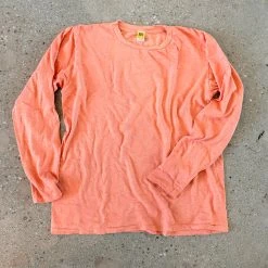 Velva Sheen Copper Long Sleeve Rolled T-Shirt