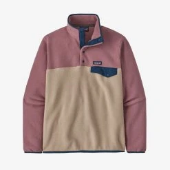 Patagonia Oar Tan Lightweight Synchilla Snap-T Fleece Pullover